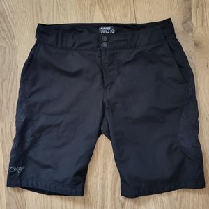 Women's Fox Racing Mountain Bike Shorts Black With Floral Paisley Side Panals